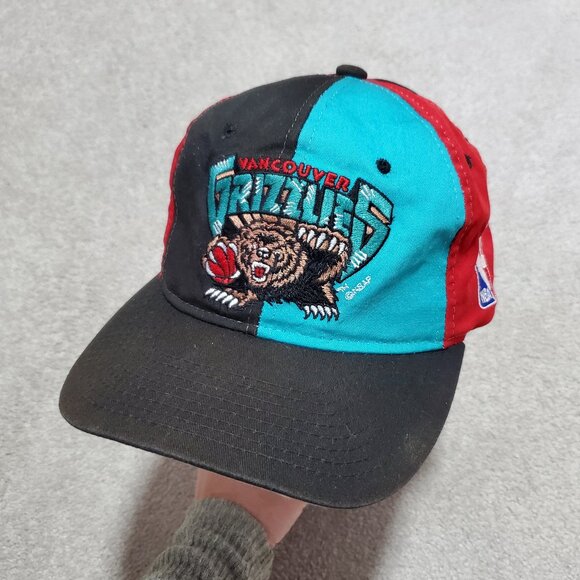STARTER Vintage 90s Vancouver Grizzlies NBA Snapback Hat Cap RARE Retro Men's OS - Picture 1 of 7